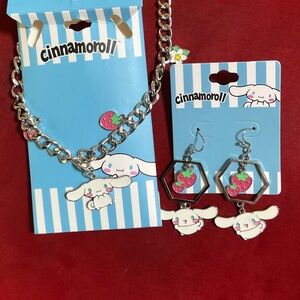 Cinnamoroll Sanrio Necklace and Earring Set